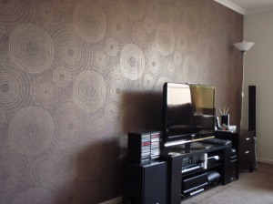 Hypnotic, Brown, installed in a Lounge Room